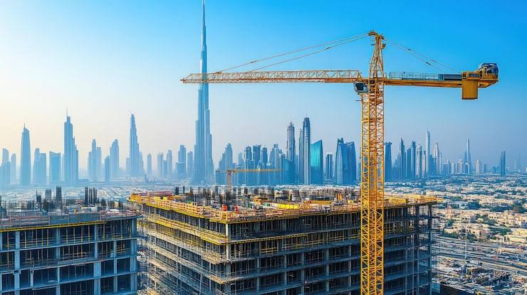 Dubai skyline with Burj Khalifa