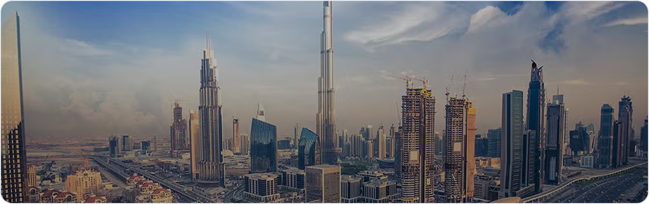 Dubai skyline with Burj Khalifa